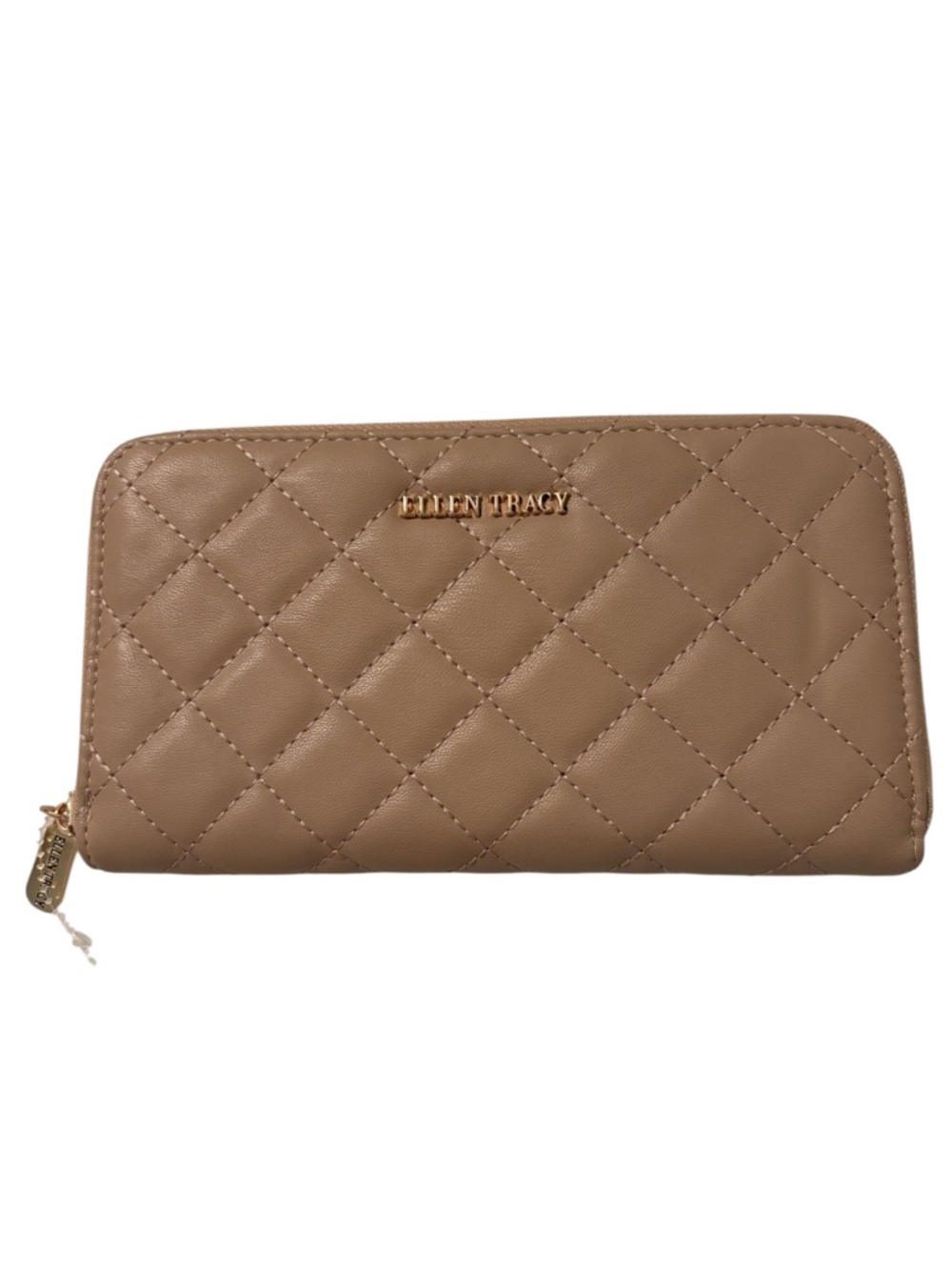 Ellen Tracy tan quilted wallet NWOT - Picture 1 of 5